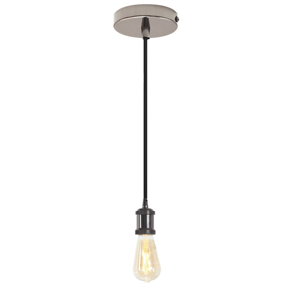 Image of 4lite WiZ Connected LED ST64 Smart Pendant Light Blackened Silver 6.5W 720lm 