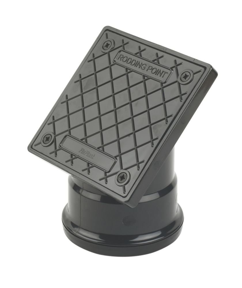 Image of FloPlast Push-Fit Single Socket 45Â° Square Rodding Point 