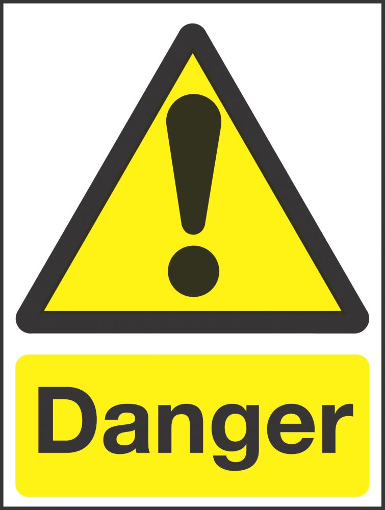 Image of "Danger" Sign 210mm x 150mm 
