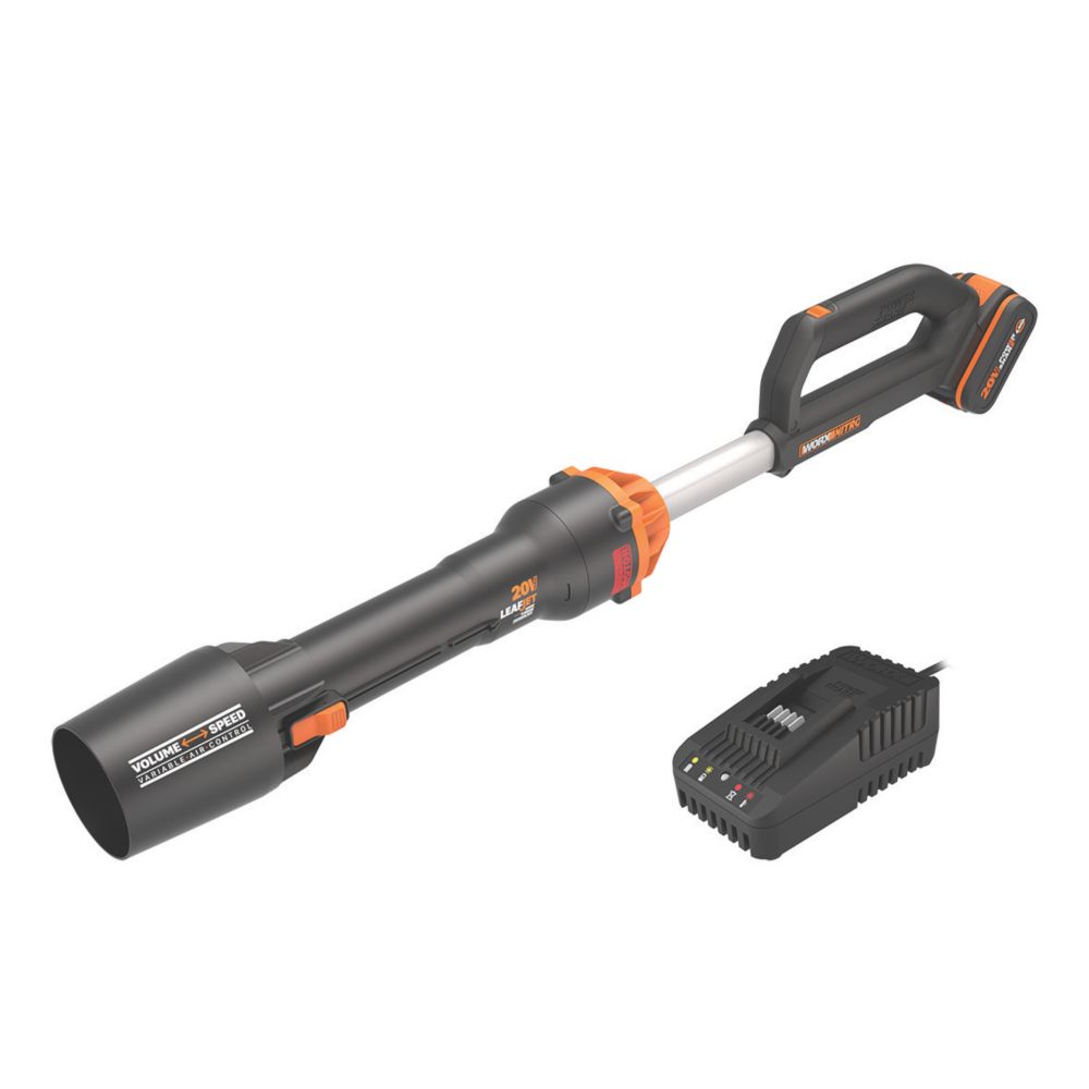 Image of Worx LeafJet WG543E 20V 1 x 4.0Ah Lithium PowerShare Brushless Cordless Blower 
