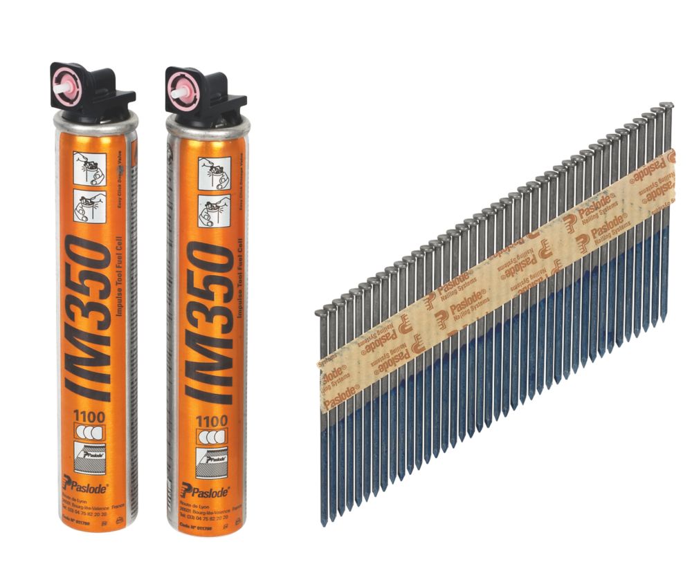 Image of Paslode Bright IM350 Collated Nails 3.1mm x 90mm 2200 Pack 