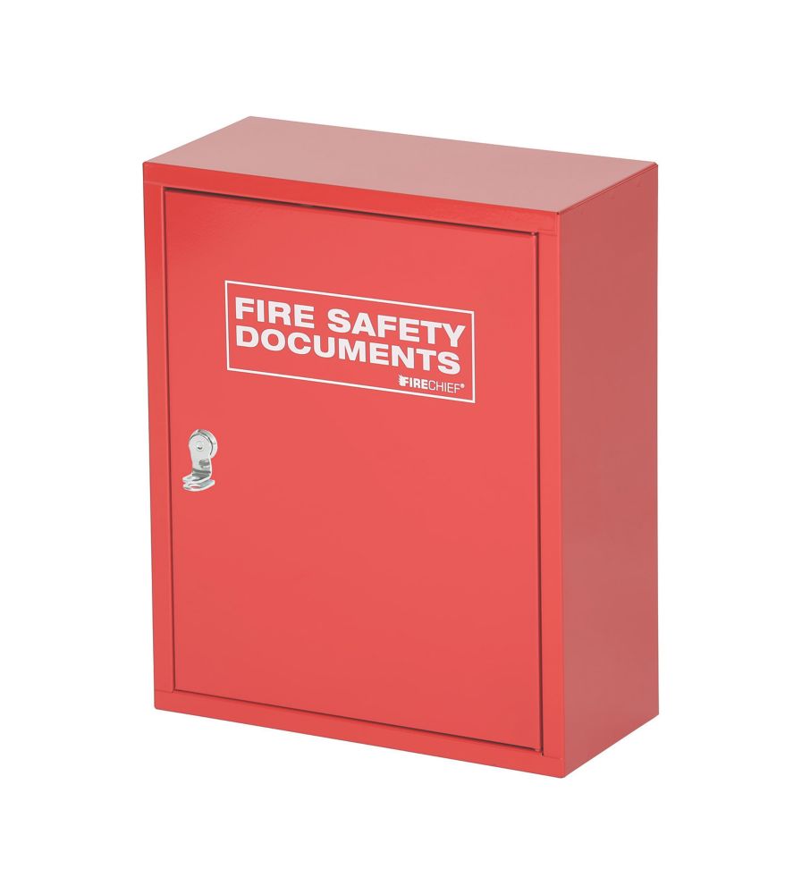Image of Firechief Seal Latch Fire Document Cabinet 300mm x 140mm x 370mm Red 