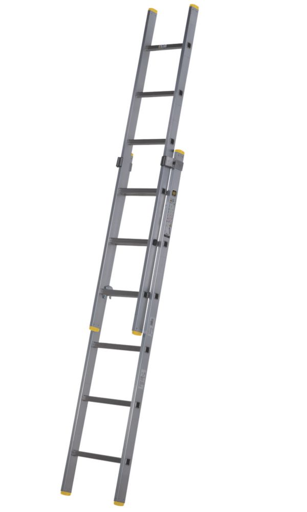 Image of Werner PRO 2-Section Aluminium Square Rung Extension Ladder 2.95m 