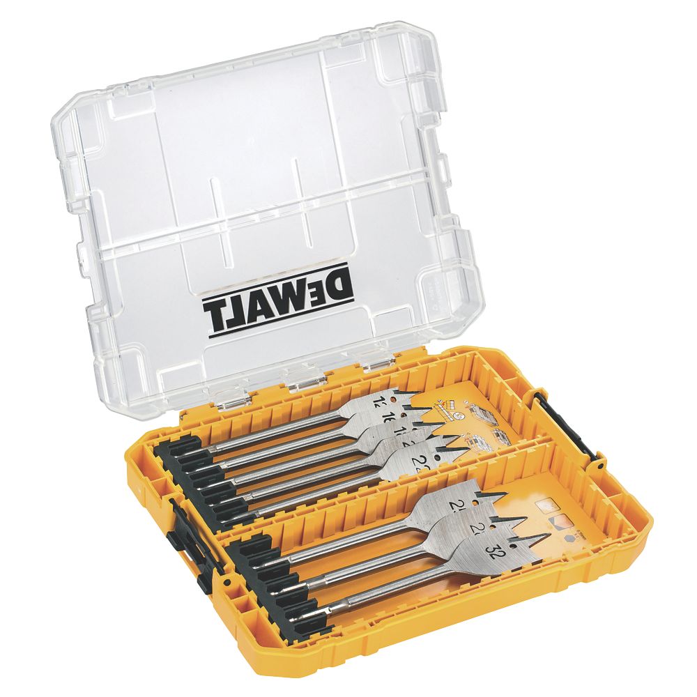 Image of DeWalt Flat Wood Bit Set 8 Pieces 