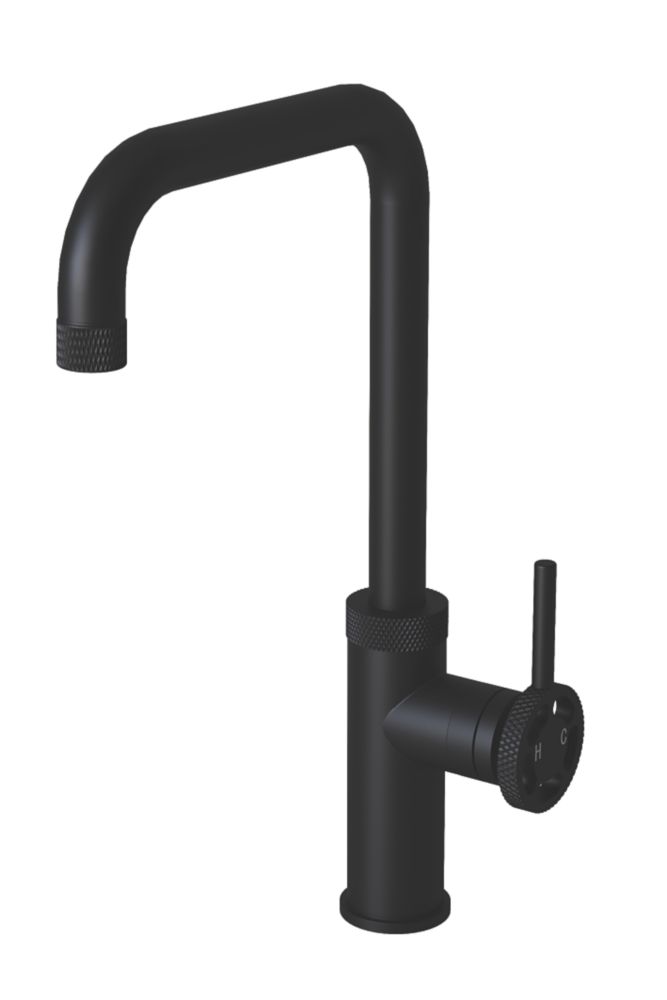 Image of ETAL Caprise Industrial Style Kitchen Mixer Tap Matt Black 