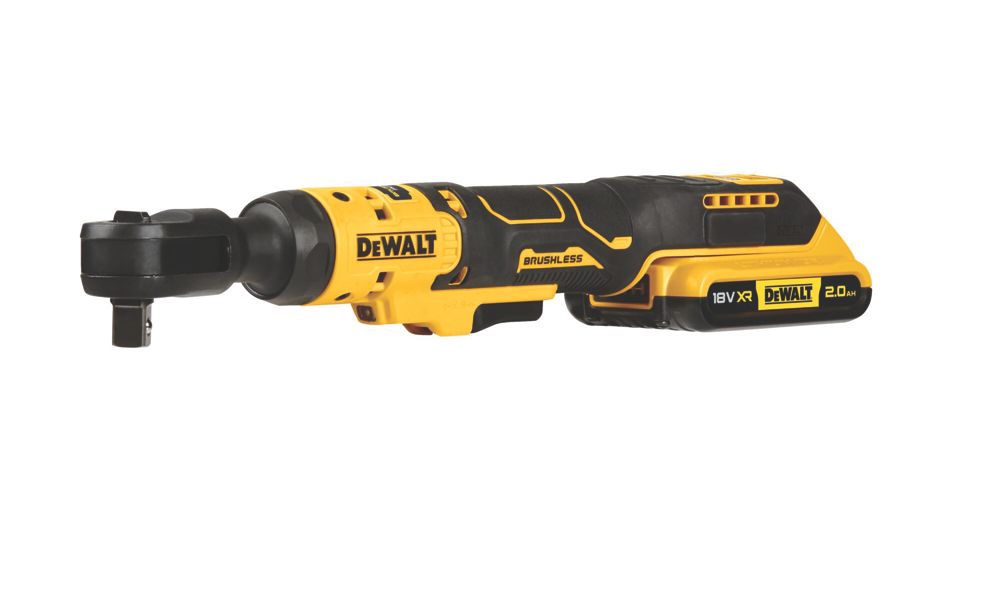 Image of DeWalt DCF512D1-GB 18V 1 x 2.0Ah Li-Ion XR Brushless Cordless Open Head Ratchet 