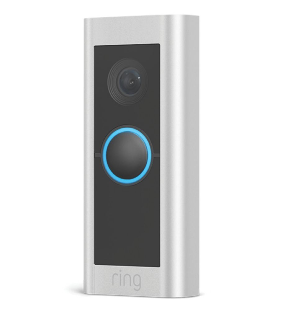 Image of Ring Pro 2 Wired Hard-Wired Smart Video Doorbell Satin Nickel 