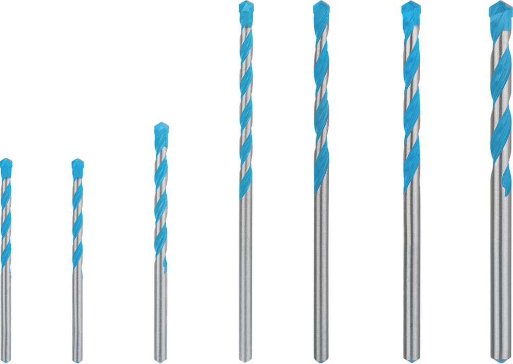 Image of Bosch Expert CYL-9 MultiConstruction Straight Shank Multipurpose Drill Bit Set 7 Pieces 