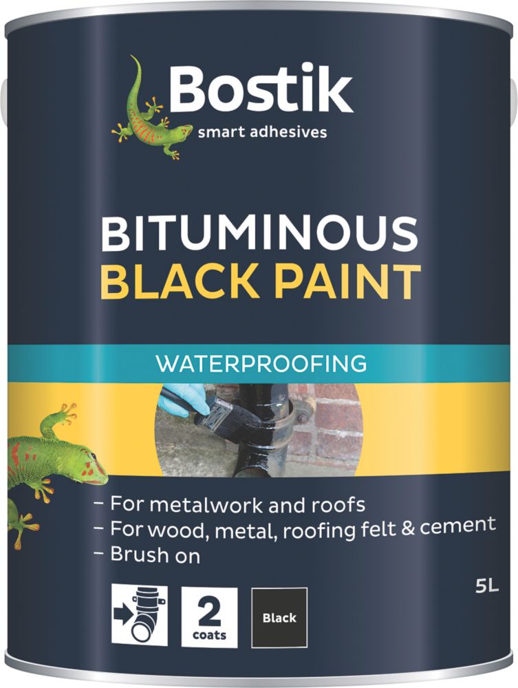 Image of Bostik Waterproofing Bituminous Paint Black 5Ltr 