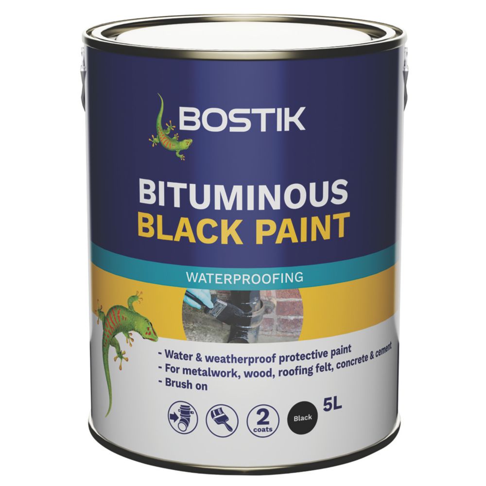 Image of Bostik Waterproofing Bituminous Paint Black 5Ltr 