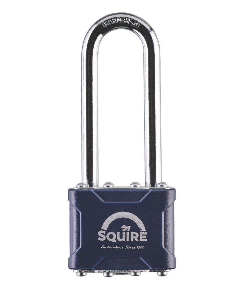 Image of Squire Stronglock Laminated Steel Weatherproof Long Shackle Padlock 44mm 