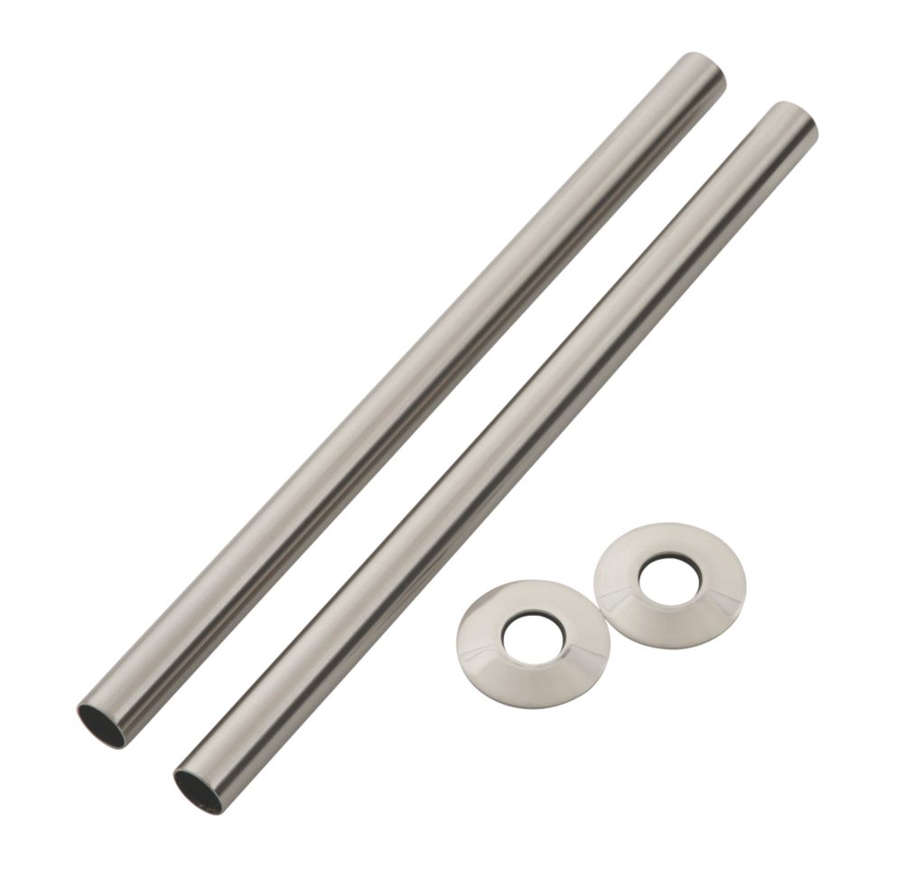 Image of Arroll Pipe Shroud Kit Brushed Nickel 18mm x 300mm 2 Pack 