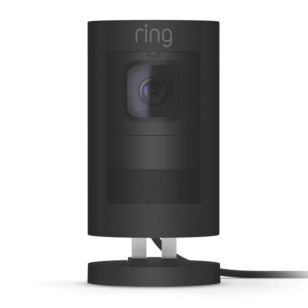 Image of Ring 8SS1E8-BEU0 Mains or Battery-Powered Black Wired 1080p Indoor & Outdoor Cylinder Wired Camera 