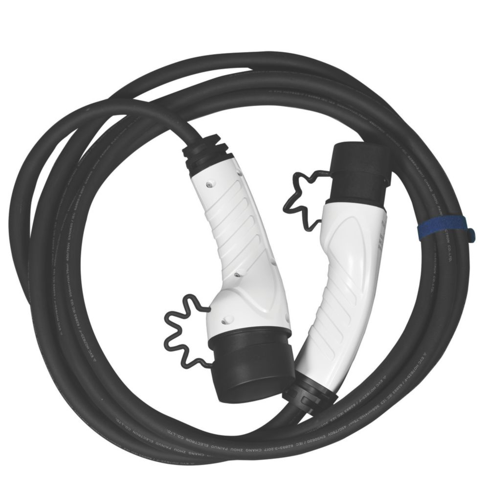 Image of Project EV 32A 22kW 3-Phase to Single-Phase Mode 3 Type 2 Plug Electric Vehicle Charging Cable 10m 