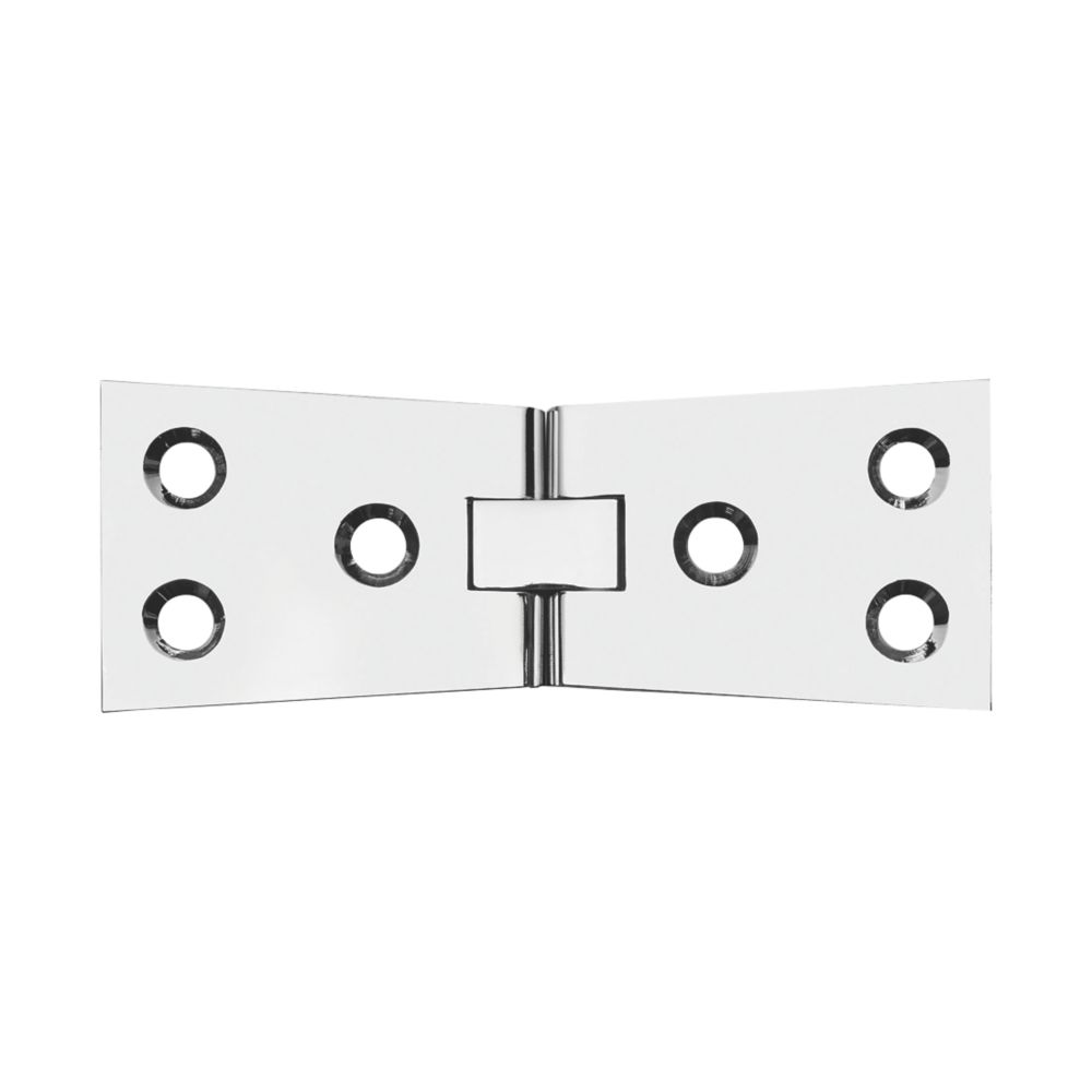Image of Polished Chrome Counter Flap Hinges 38mm x 102mm 2 Pack 