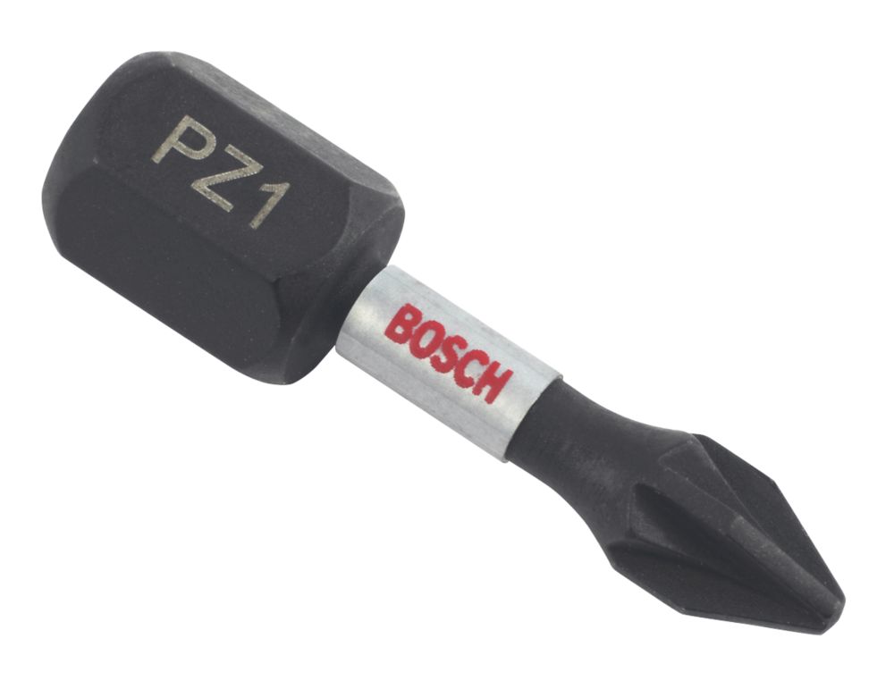 Image of Bosch 1/4" 25mm Hex Shank PZ1 Impact Control Screwdriver Bits 2 Pack 