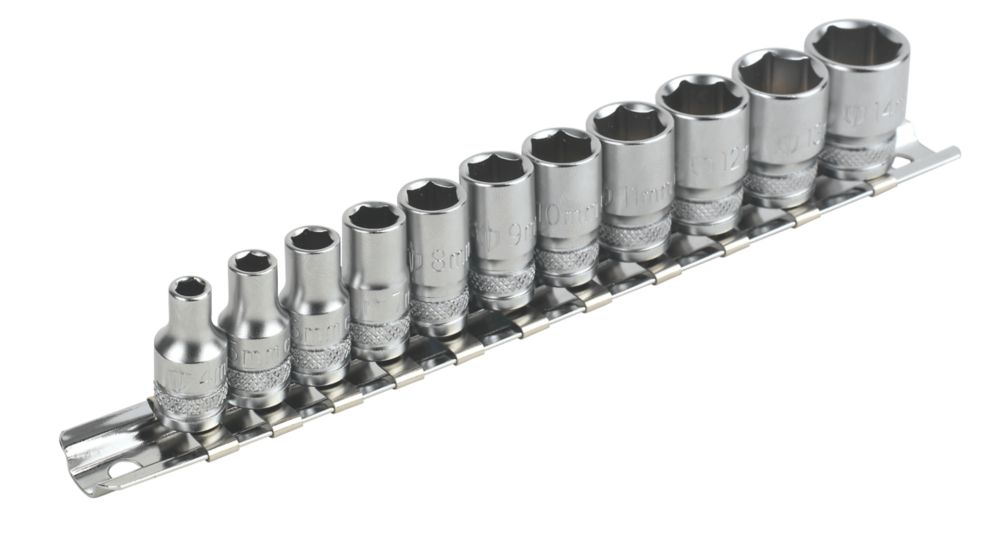 Image of Magnusson 1/4" Drive Standard Socket Rail 11 Pieces 
