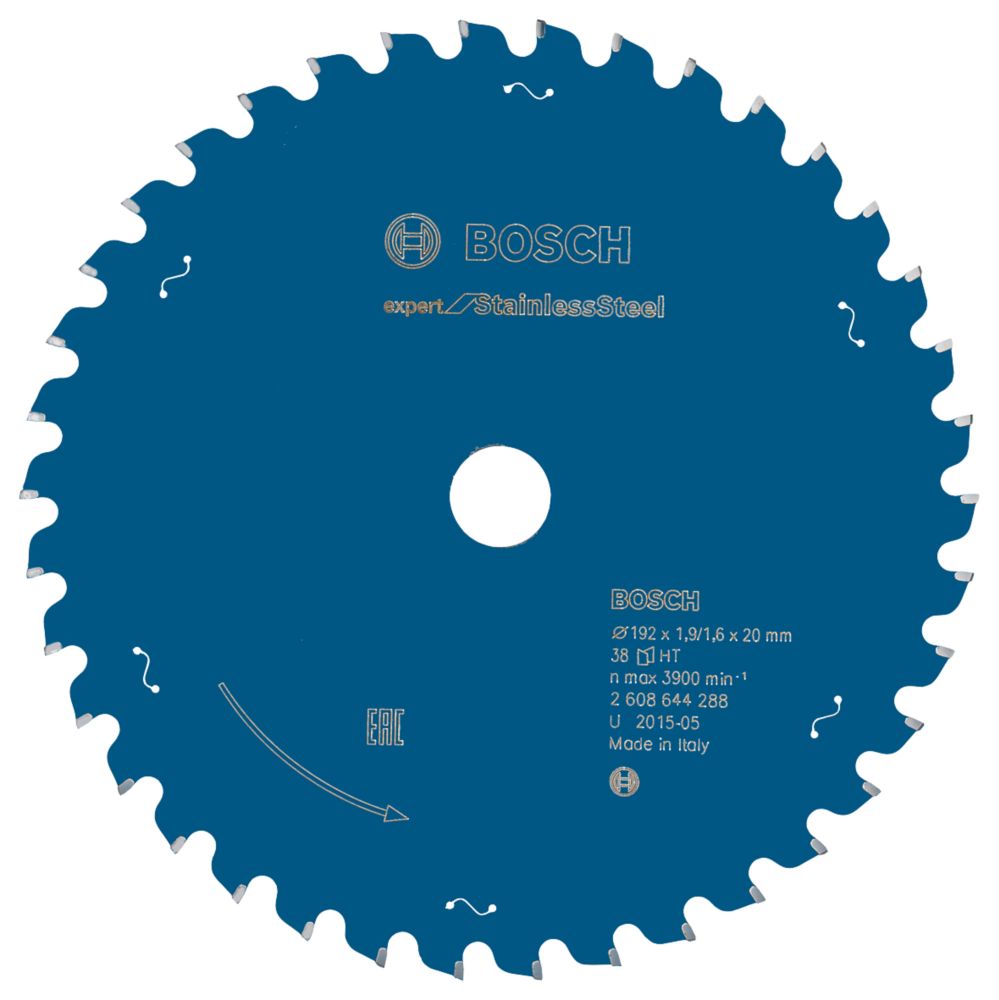 Image of Bosch Expert Stainless Steel Circular Saw Blade 192mm x 20mm 38T 