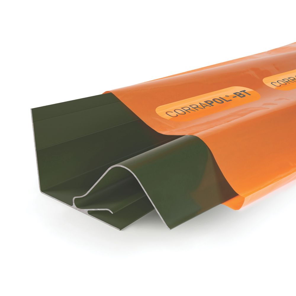 Image of Corrapol-BT Rock n Lock Aluminium Wall Side Flashing Green 130 x 70mm x 2m 