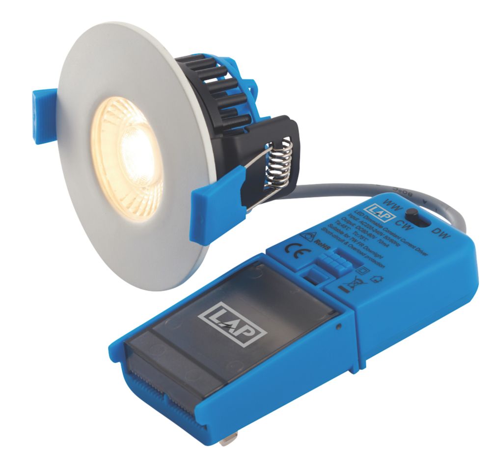 Image of LAP CosmosPro Fixed Fire Rated LED Downlight White 7W 800lm 