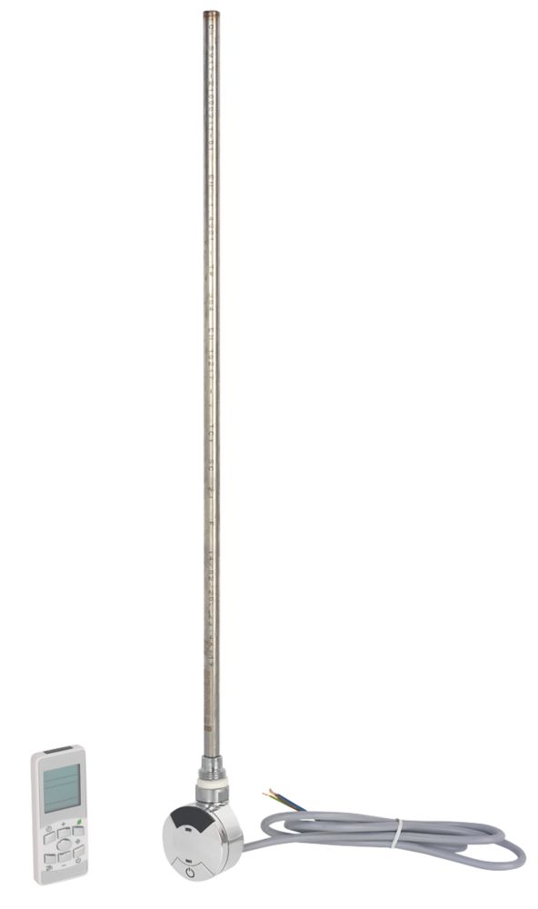 Image of Towelrads Smart Timed Thermostatic Electric Element with Remote Chrome 600W 