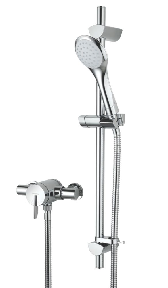 Image of Bristan Sonique Rear-Fed Exposed Chrome Thermostatic Mixer Shower 