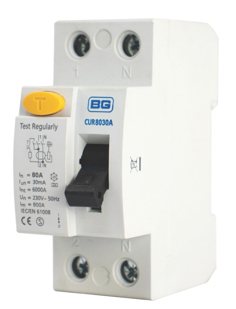 Image of British General Fortress 80A 30mA DP Type A RCD 