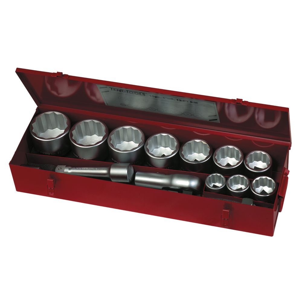 Image of Teng Tools 1" Drive Metric Socket Set 15 Pieces 