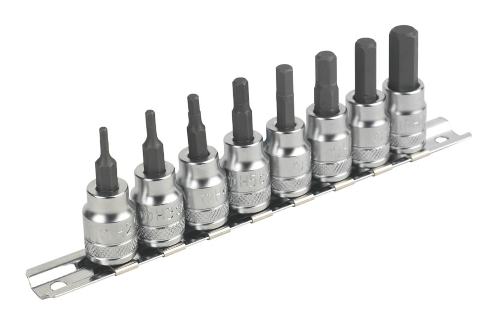 Image of Magnusson 3/8" Drive Hex Bit Socket Rail 8 Pcs 