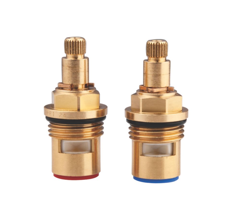 Image of Bristan 1/2" BSP Quarter Turn Ceramic Tap Valves Pack 