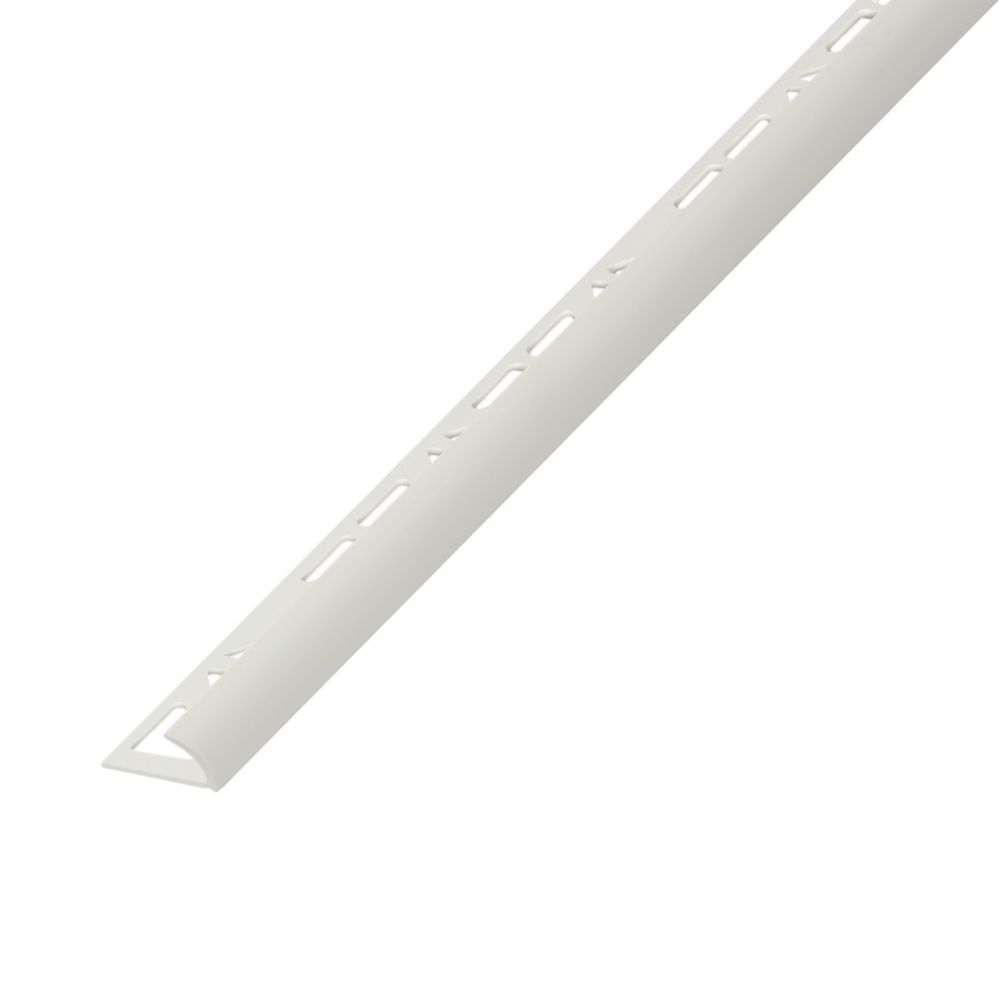 Image of Diall 6mm Round PVC Tile Trim White 2500mm 