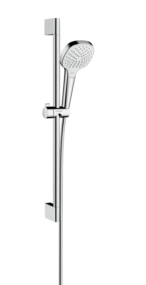 Image of Hansgrohe Croma Select E Vario EcoSmart Shower Kit Modern Design Chrome / White 
