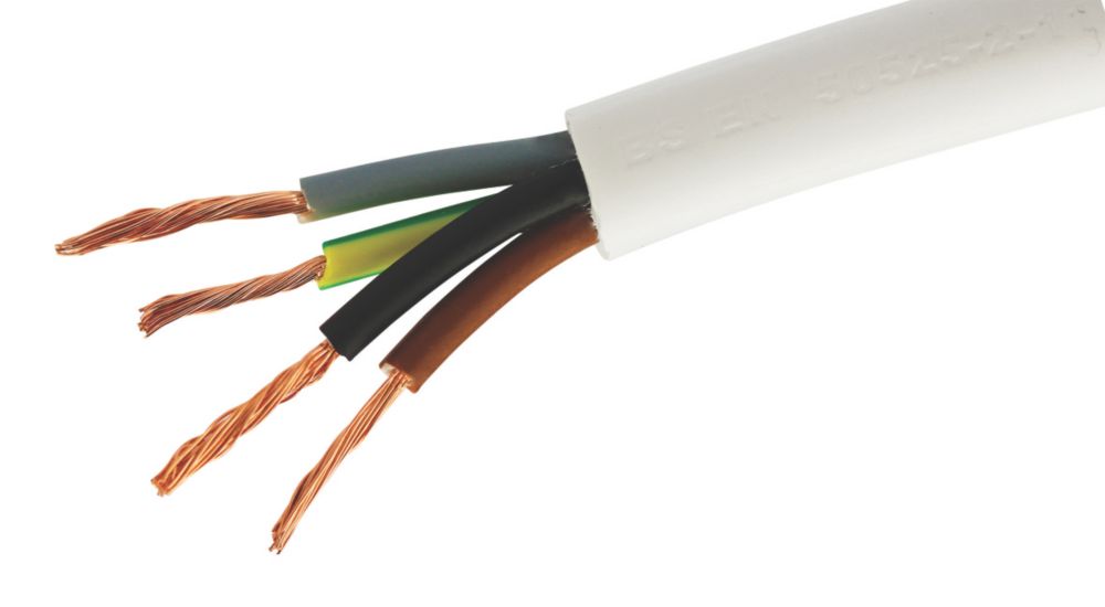 Image of Time 3094Y White 4-Core 0.75mmÂ² Heat Resistant Cable 10m Coil 