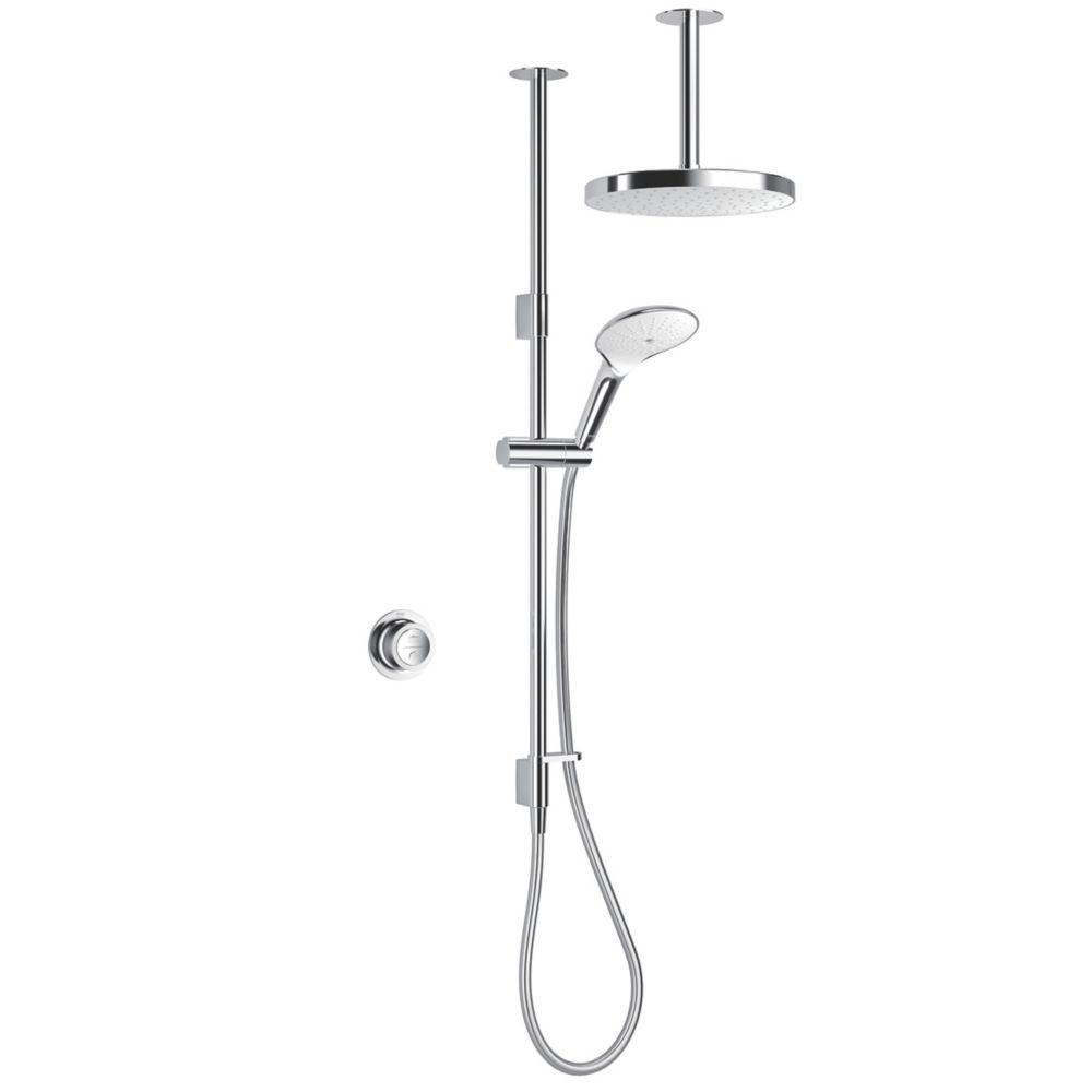Image of Mira Mode Dual HP/Combi Ceiling-Fed Chrome Thermostatic Digital Mixer Shower 