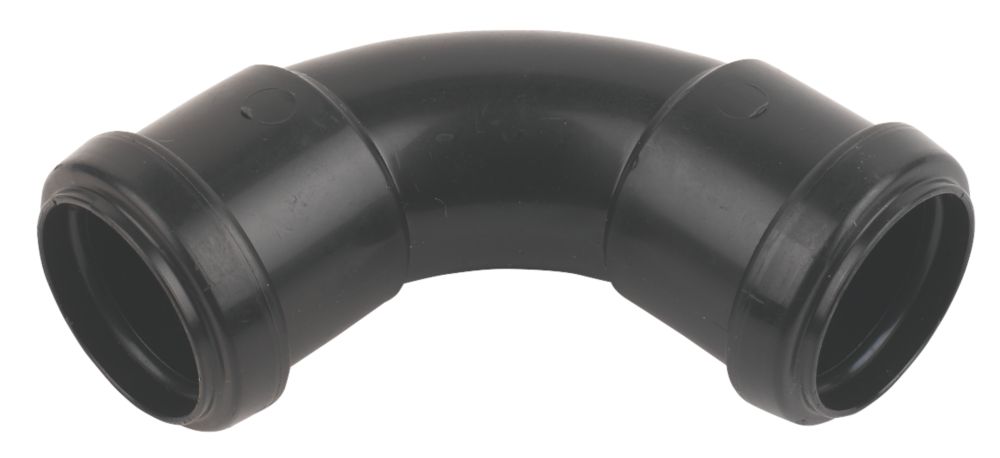 Image of FloPlast Push-Fit Bend Black 92.5Â° 32mm 