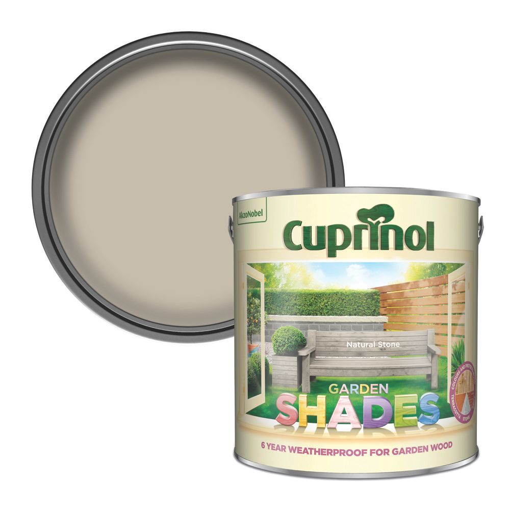 Image of Cuprinol Garden Shades Wood Paint Matt Natural Stone 2.5Ltr 