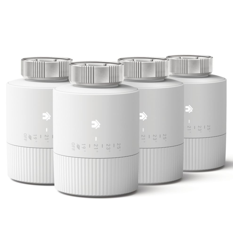 Image of Tado Basic White Smart Radiator Thermostat 4 Pack 