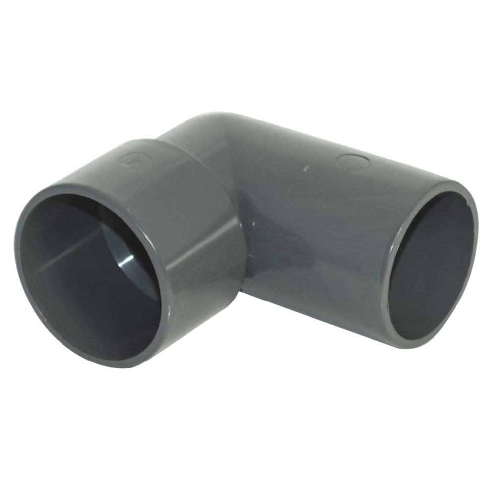 Image of FloPlast Solvent Weld Conversion Bend 90Â° Anthracite Grey 32mm 5 Pack 