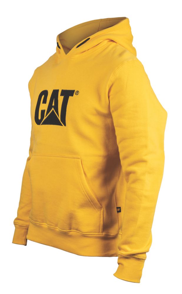 Image of CAT Trademark Hooded Sweatshirt Yellow / Black Medium 38-40" Chest 