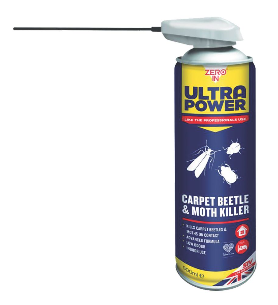 Image of Zero In Ultra Power Carpet Beetle & Moth Spray Killer 0.5Ltr 