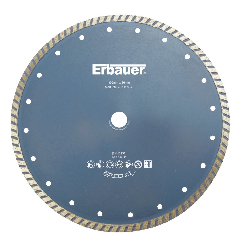 Image of Erbauer Masonry Turbo Diamond Blade 300mm x 20mm 