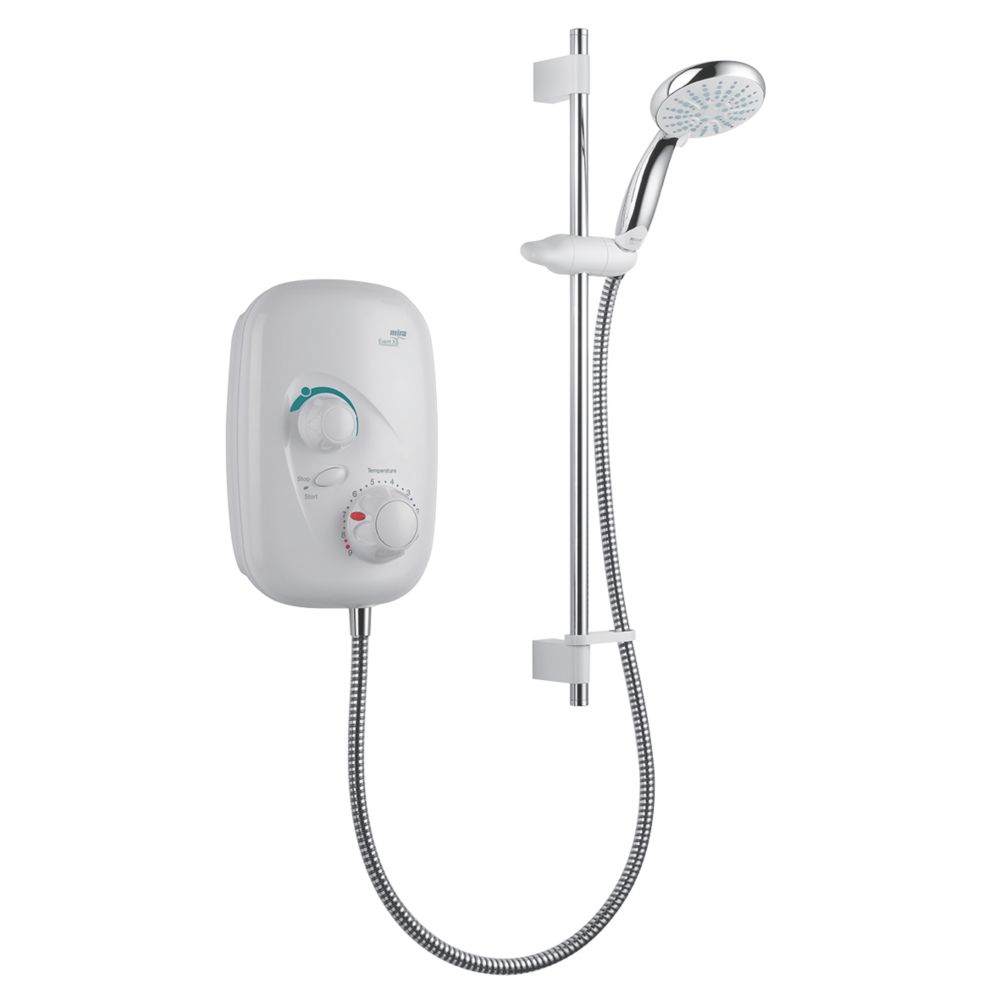 Image of Mira Event XS Rear-Fed White Thermostatic Power Shower 