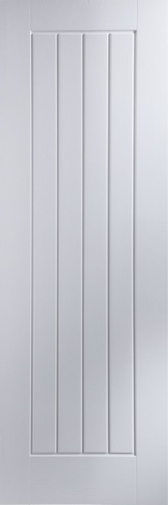 Image of Jeld-Wen Newark Primed White Wooden Cottage Internal Fire Door 1981mm x 686mm 