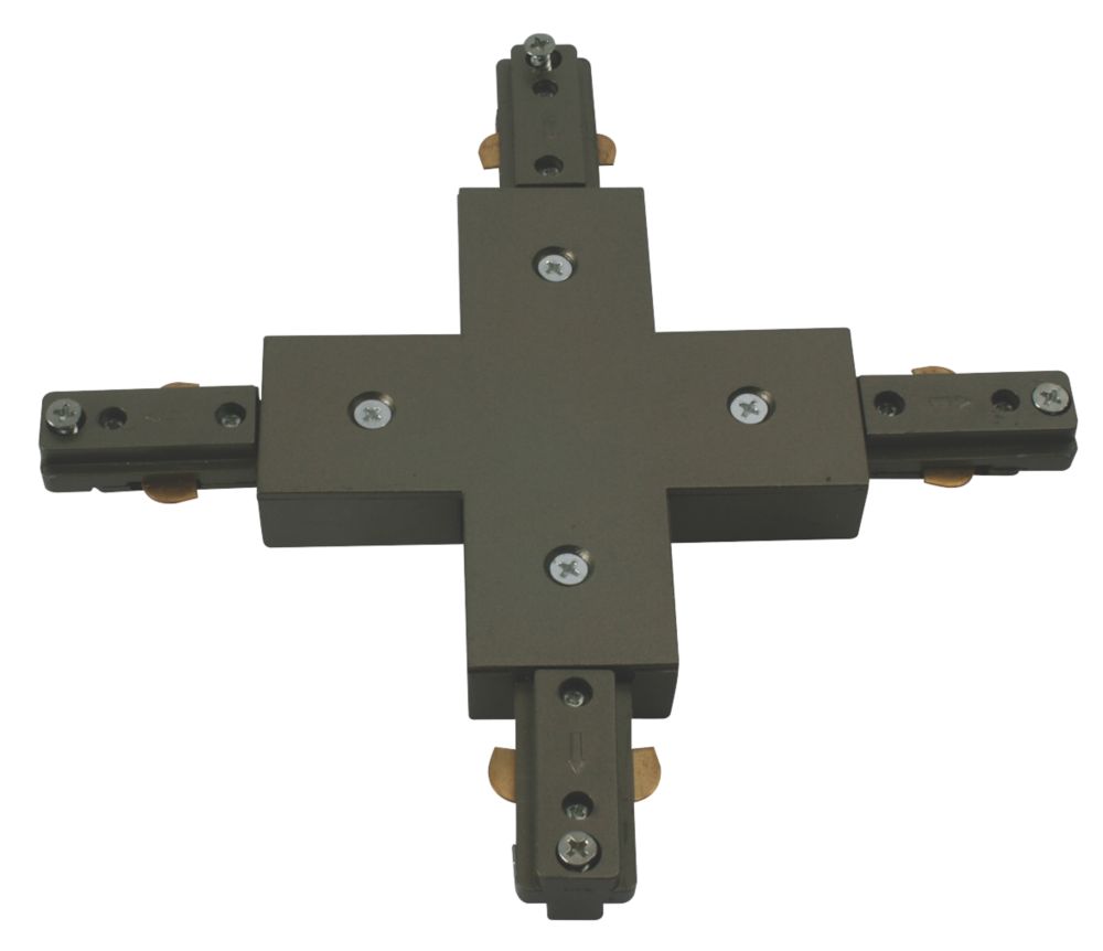 Image of Knightsbridge 1-Circuit X-Connector for Knightsbridge Track Lighting System Satin Nickel 