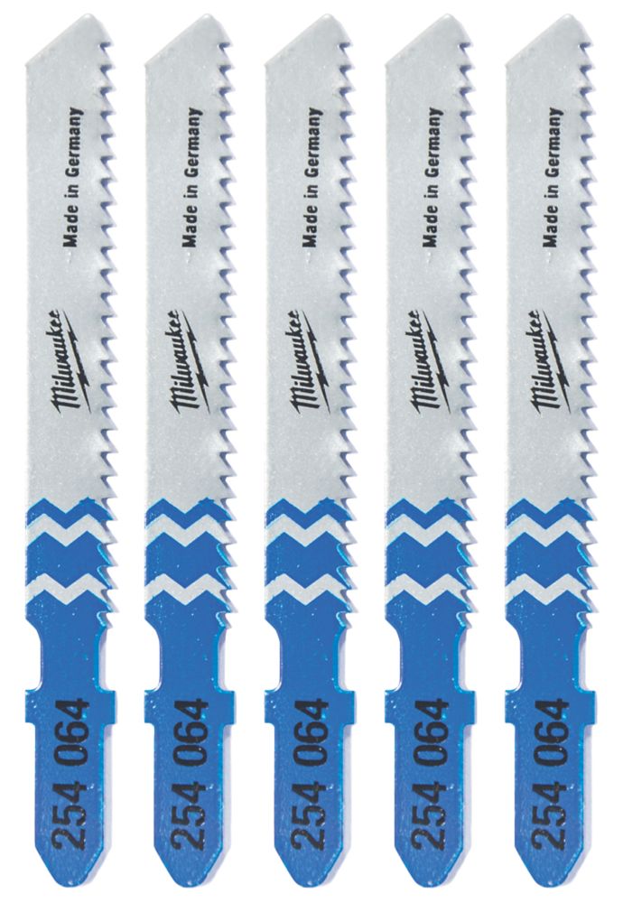 Image of Milwaukee 4932254064 Multi-Material Jigsaw Blades 55mm 5 Pack 