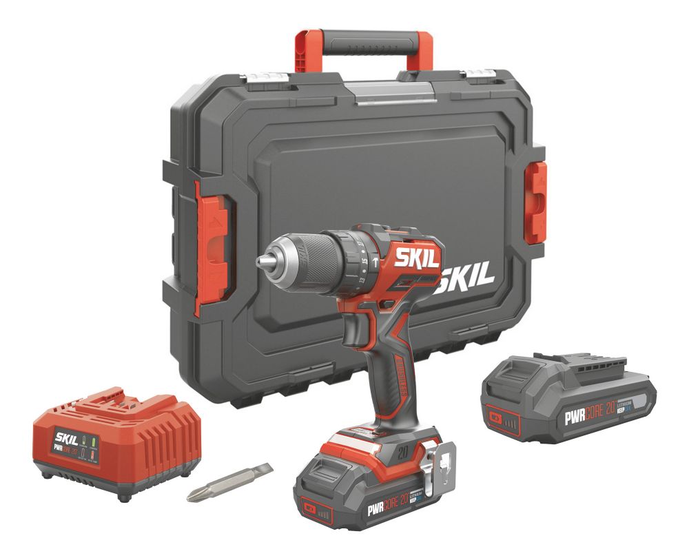 Image of Skil CD1U3075HC 20V 2 x 2.0Ah Li-Ion PWRCORE 20 Brushless Cordless Hammer Drill 