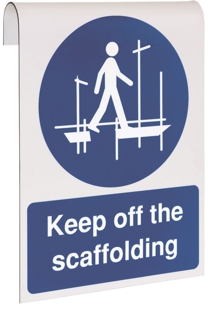 Image of "Keep Off the Scaffolding" Sign 500mm x 300mm 