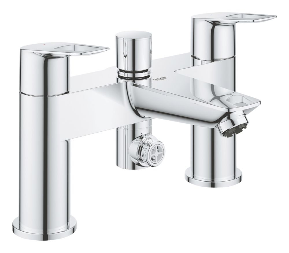 Image of Grohe Start Loop Deck-Mounted Bath/Shower Mixer Chrome 