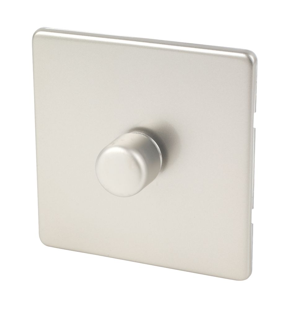 Image of Varilight V-Dim 1-Gang 2-Way Dimmer Switch Satin Chrome 