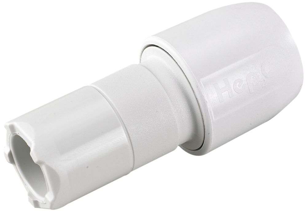 Image of Hep2O Plastic Push-Fit Stem Coupler F 15mm x M 22mm 